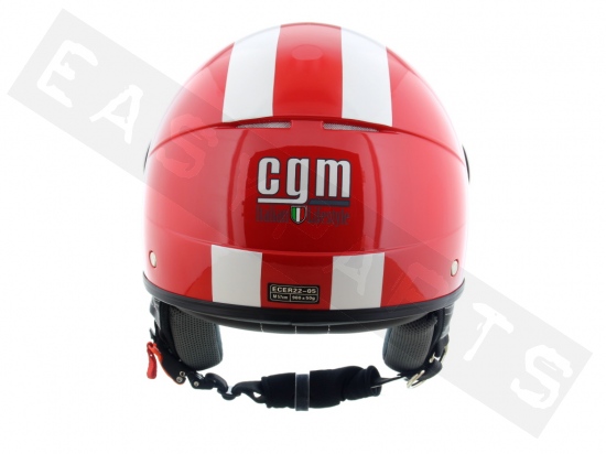 Helm Demi Jet CGM 109G Miami Rot Glänzend (Visier geformt)